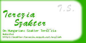 terezia szakter business card